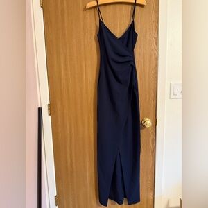 Lulu's Navy Slip Maxi Dress